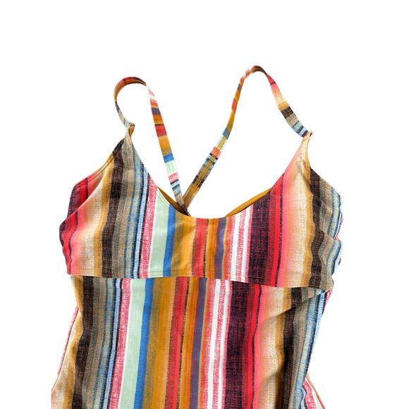 *NWT Prana Marina Multicolored Stripe One-Piece Swim Bathing Suit Size 34D/Small - Picture 4 of 4